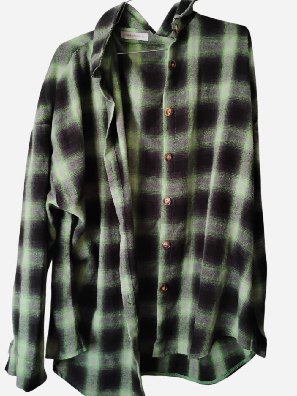 Green and Black Flannel Shirt
